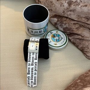 VINTAGE L.A.M.B. Born to Blossom  Black and White Graphic Watch